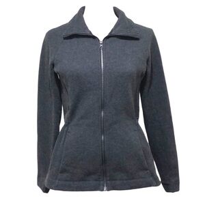 Lululemon Jacket Size 6 Dark Gray Full Zip Peplum Sweatshirt
